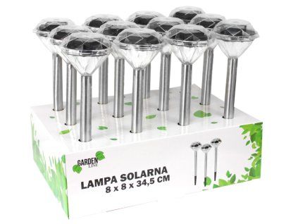 NAPELEMES LÁMPA DIAMOND 8 x 8 x 34,5 CM 1 DB-os KISZERELÉS