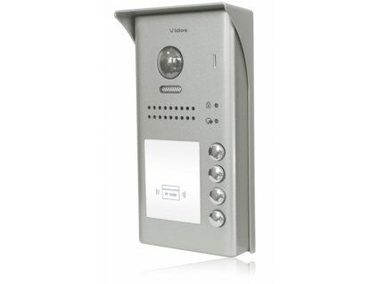 S1104A - DUO kapu panel 4 család számára kamerával és 125kHz RFID kártyaolvasóval, felületi szerelés - Vidos