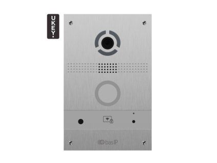 AV-08FB SILVER - IP kapu panel, UKEY, SIP 2.0 - BasIP