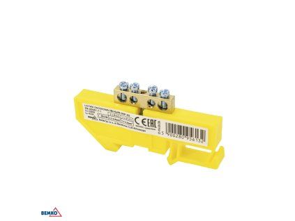 Schelinger sorkapocs 35 mm DIN sínre, 63 A, 500 V, sárga BM-A18-TBI-6X09-04P-ZO