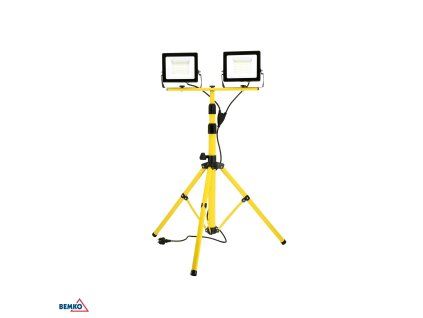 Kafler dupla LED reflektoros állványos lámpa 2×50 W 4000 K IP65 BM-C52-TRIPOD-250-4K