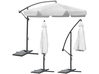 Teraszerű napernyő szürke 350cm