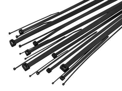 Kábelkötegelő 7,5 × 450 mm, fekete, 100 db – 41-284-