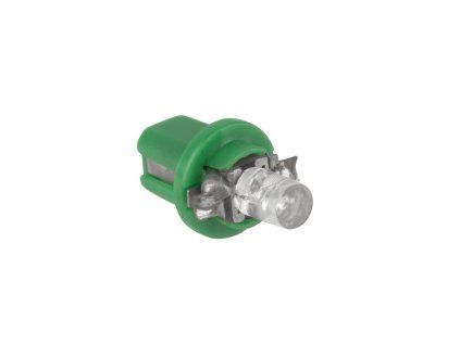 LED autós izzó 12V B8,5d- zöld (lapos)