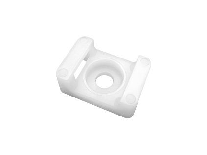 Fehér csavaros kábelrögzítő 22x16mm 20db